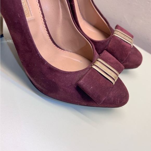 MARINO FABIANI MADE IN ITALY SUEDE  Elegant Burgundy Pumps - Picture 3 of 9
